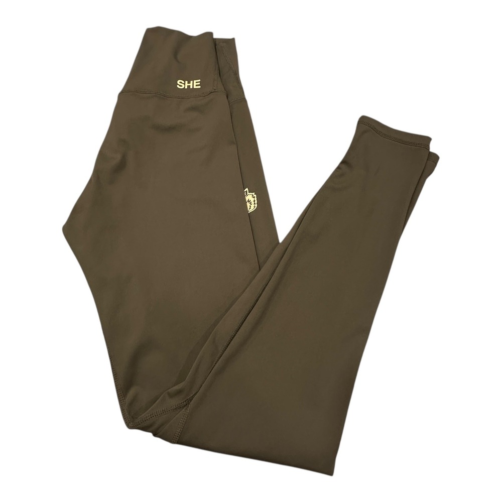 SHE Olive Green Leggings Wolf Logo Small Limited Edition #340 of 500‎ Athleisure - Picture 13 of 16